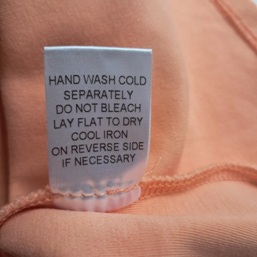 Mable Side Wrap Mini Dress Built In Shorts Large Apricot Cotton/Spandex